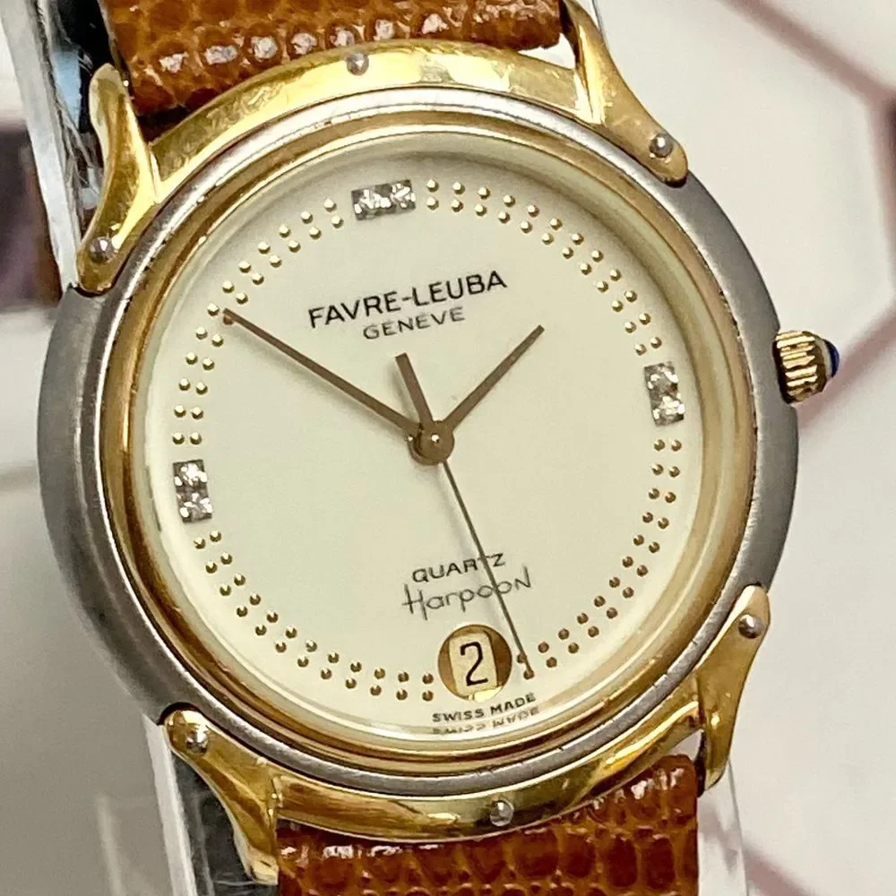 Vintage Favre-Leuba Geneve Swiss Made Diamond Accent Men's / Unisex Dress Watch